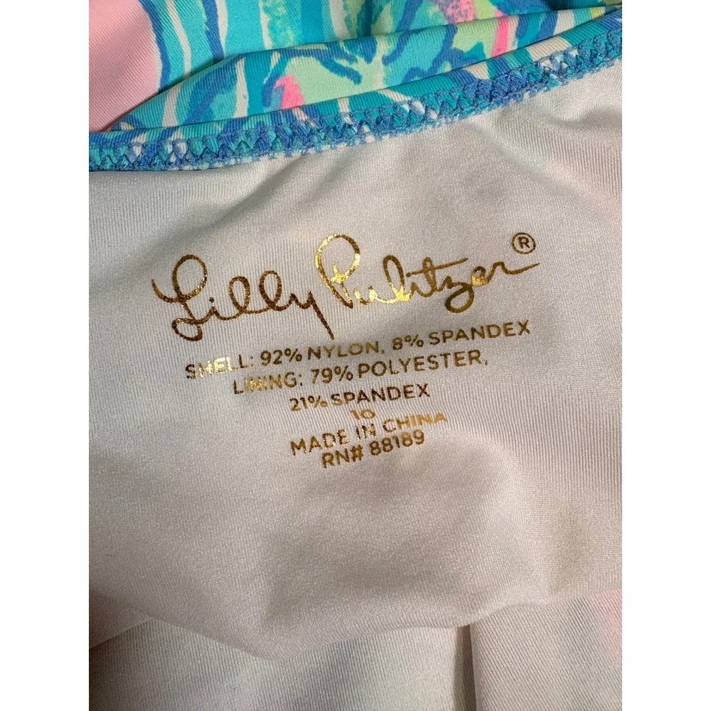 Lilly Pulitzer Girls Multicolor Floral Tankini Swimsuit Set Size 10